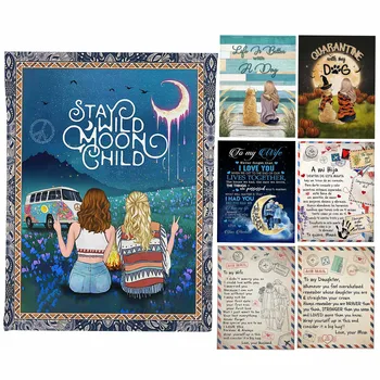 

Comfortable wrapping blankets, perfect alphabet blankets, gifts for relatives and friends, warm family rest wrapping blankets