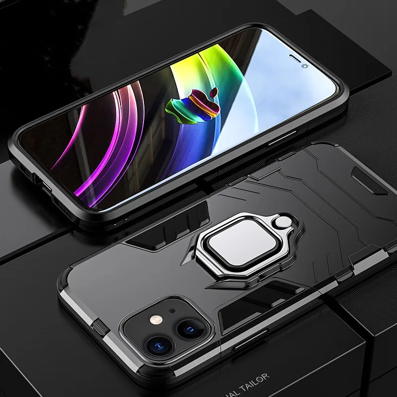 Чехол для iPhone 11 Pro 11 Pro Max ударопрочный чехол-подставка автомобильный чехол для телефона с кольцом для Apple iPhone 11 Pro XS XR 6S 7 8 Plus