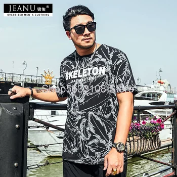 

Tx18-y847 Short Sleeve Plus Fat Plus Size Men's Wear Fat Man Fat Leisure Short Sleeve Men Color Breathable
