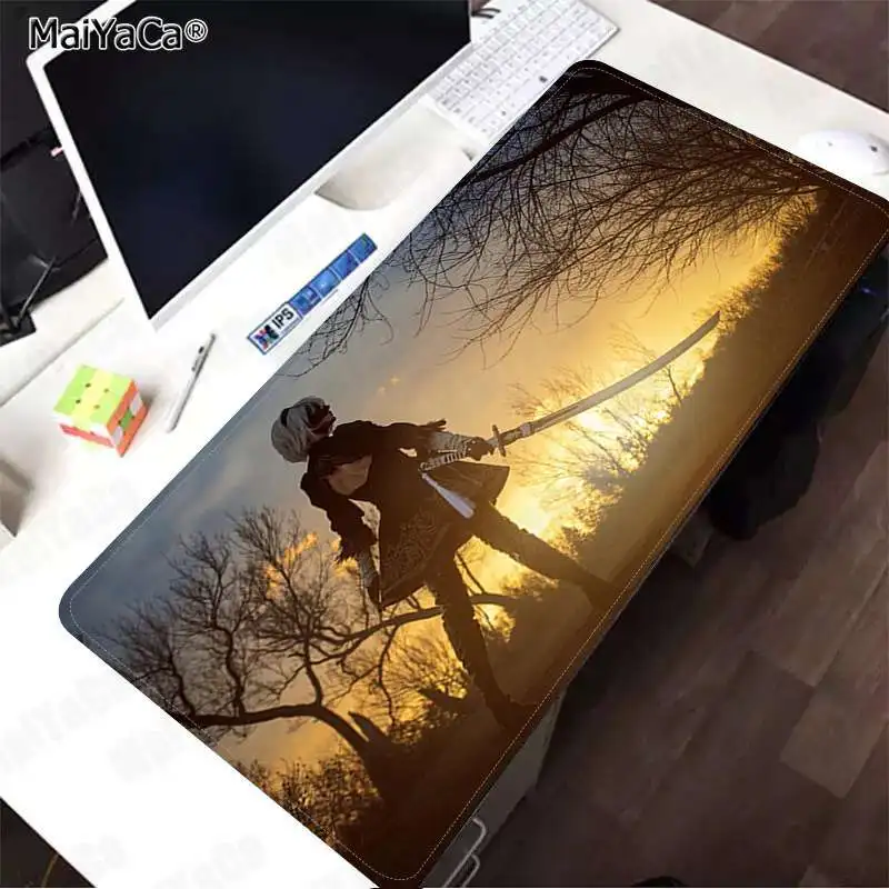 Lock Edge 40X90cm MaiYaCa персонализированные крутые модные NieR DIY дизайн игровой с узором коврик для мыши резиновый ПК компьютерный игровой коврик - Цвет: Lock Edge 40X90cm