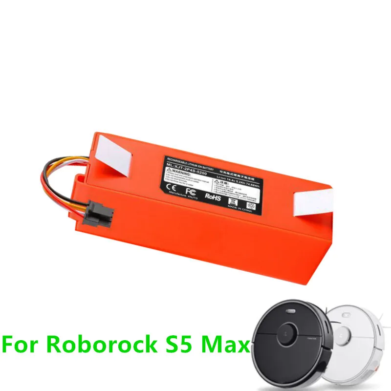 Paquete de batería de Robot aspirador S6 Pure para Roborock S6 Pure S5 Max,  piezas de batería, accesorios|Piezas de aspiradora| - AliExpress