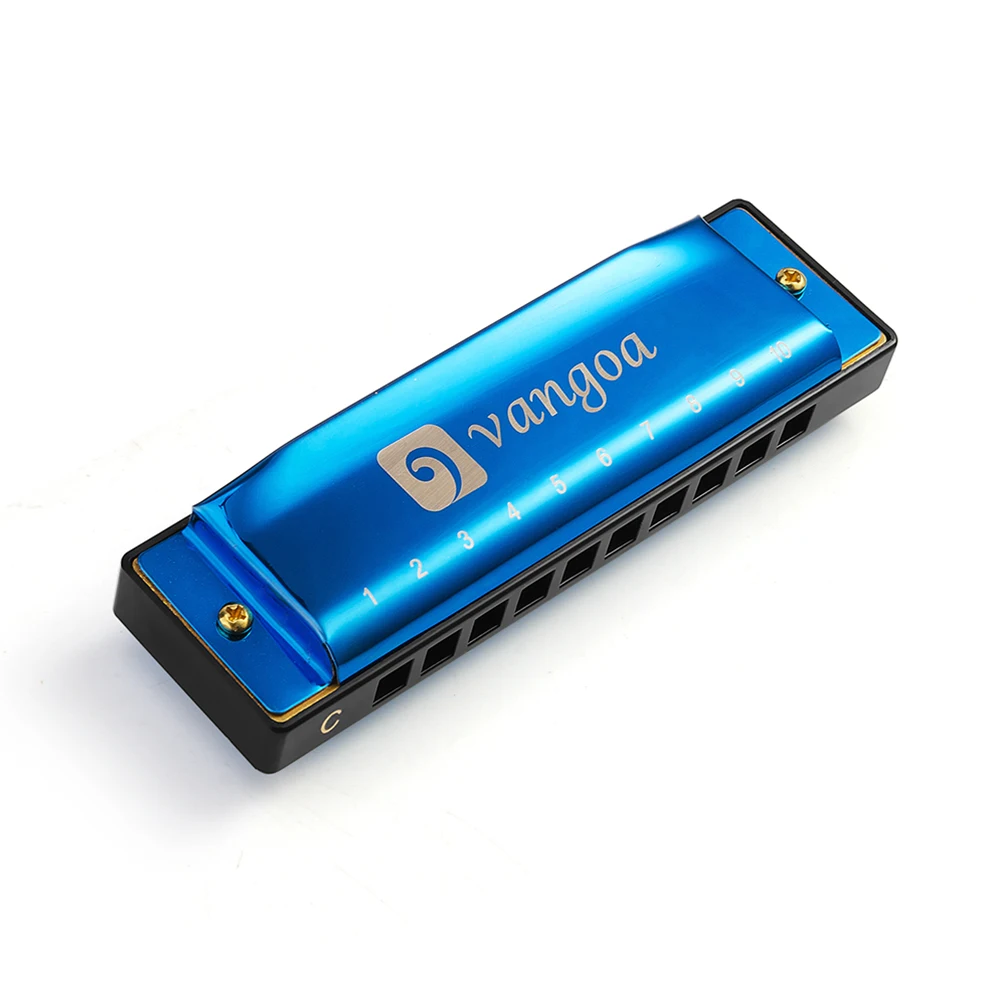 

Free shipping harmonica 10 Holes Key of C Blues Harmonica Musical Instrument Educational Toy with Case