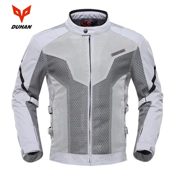 

DUHAN Summer Men Motorcycle Touring Racing Jacket Coat Breathable Mesh Cloth Motocross Off-Road Motorbike Street Racing Clothing