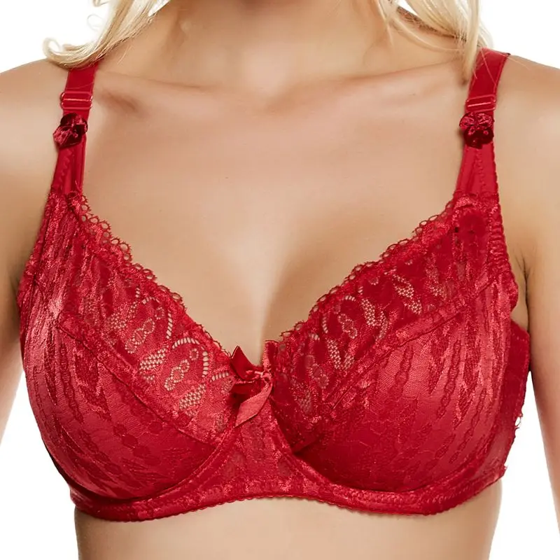 Xiushiren плюс размер Bralette новые кружевные бюстгальтеры для женщин нижнее белье Глубокий V сексуальный бюстгальтер большой плюс размер бюстгальтер Размер 75D-100E