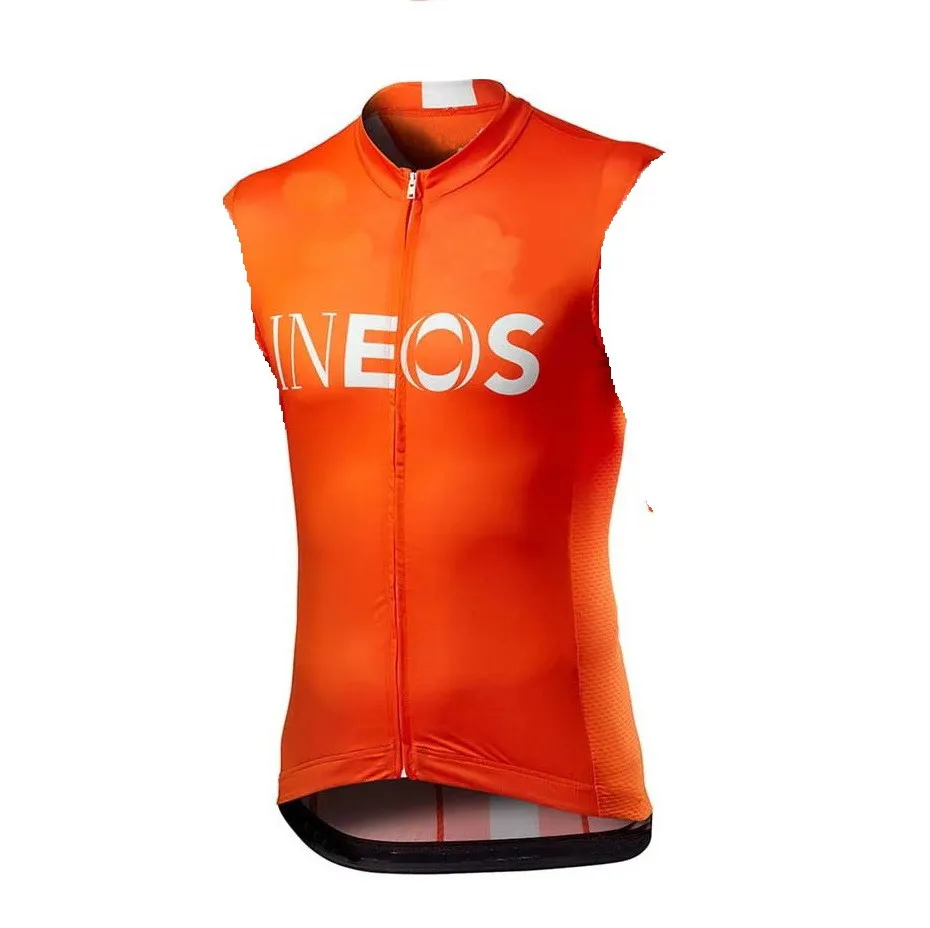 Windstopper 2020 команда INEOS оранжевая куртка без рукавов для езды на велосипеде жилет