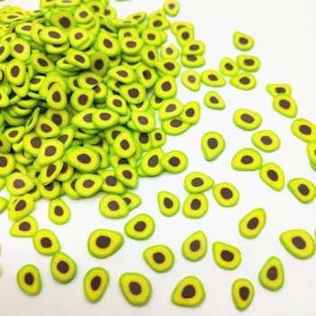 

20g/lot Avocado Polymer Clay Slices for DIY Crafts Tiny Cute 5mm plastic Fruit klei Mud Particles