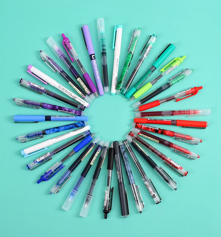 JIANUW 6 шт. 7 шт./компл. простота цвет большой набор гелевых ручек 0,5 мм быстросохнущие прямая ручка маркер для школьные канцелярские принадлежности, милый, каваи