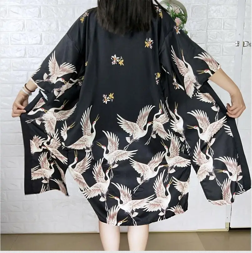 Традиционная китайская одежда для женщин, кимоно, кардиган юкута, Женский хаори, obi geisha, одежда в стиле кимоно, TA001 - Цвет: 1