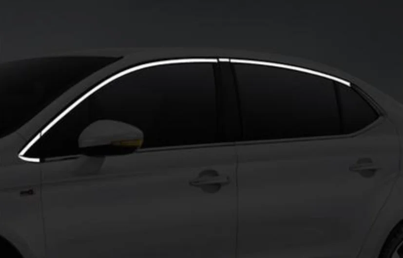 Нержавеющая сталь окна автомобиля планки для citroen c4 2012 2013 - Название цвета: 10 pcs trims