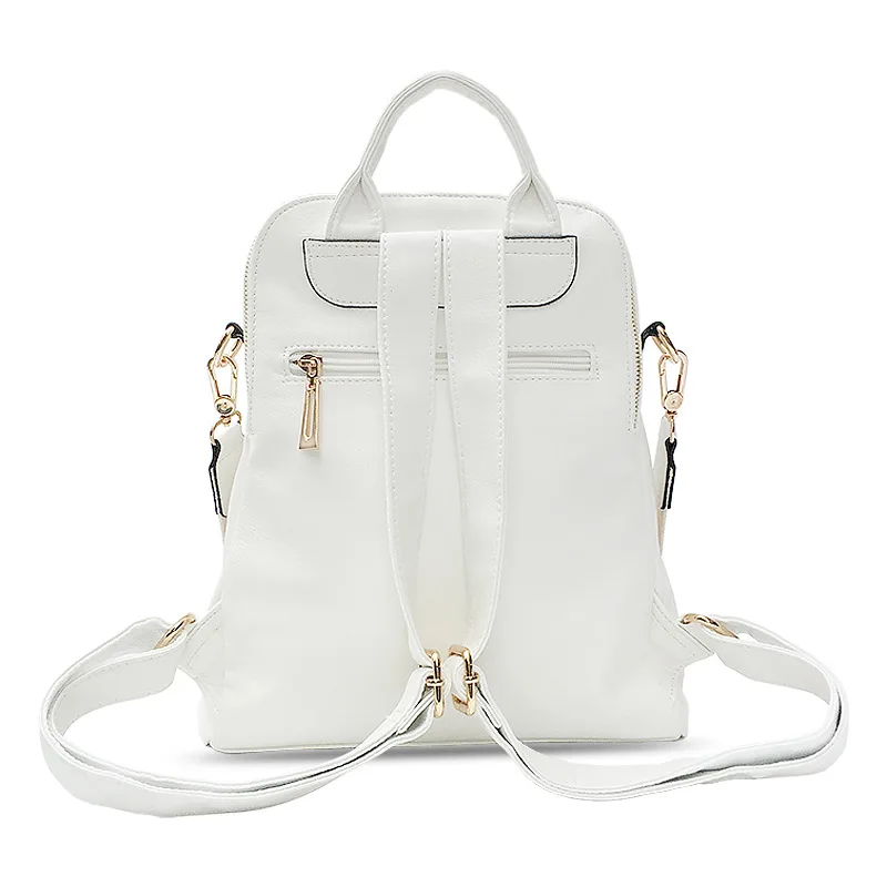 2021 White Backpack for Women Duel-use Multifunctional Bolsa Feminina Waterproof Anti Theft Luxury Mini Mochila Para Hombre