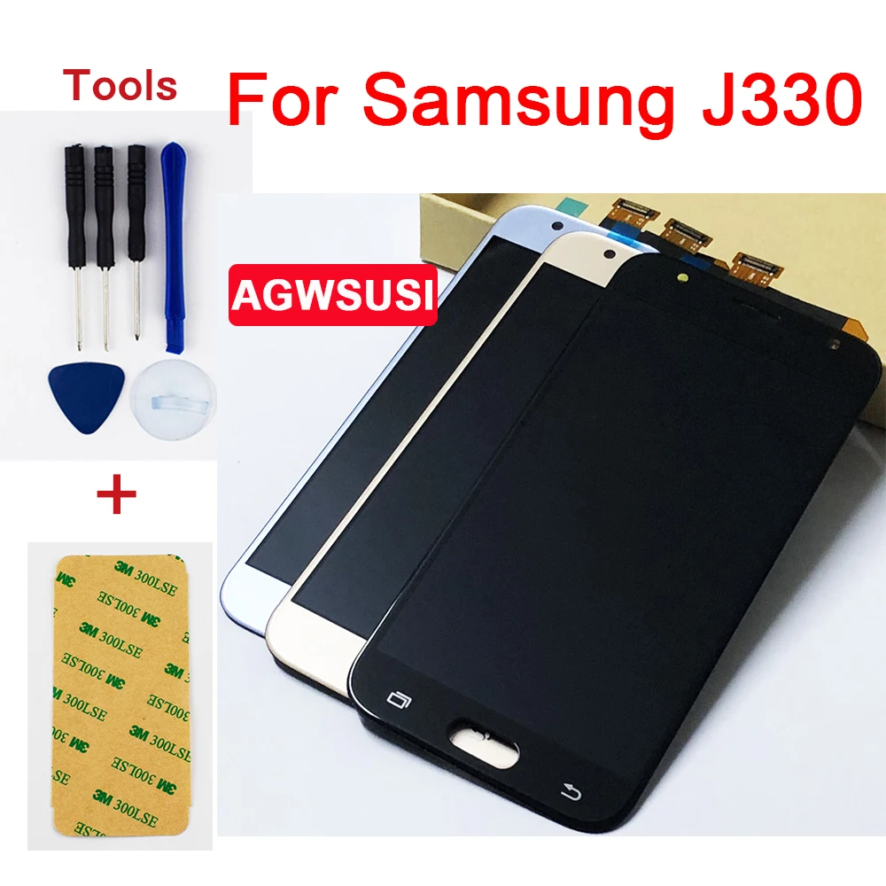 Жк дисплей и сенсорный датчик в сборе для Samsung Galaxy J3 2017 J330 SM J330F J330G|Экраны