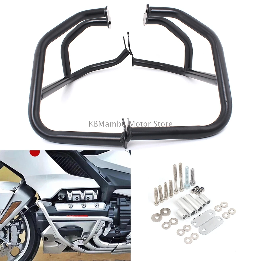 

Motorcycle Black Bumper Engine Guard Highway Crash Bar Fuel Tank Protector For Honda Goldwing GL1800 F6C 2018 2019 2020