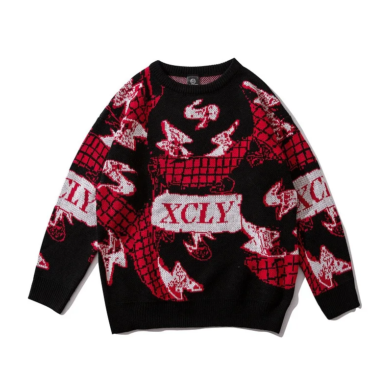 Марка New Fashion Hi Street свитера в стиле Харадзюку Для мужчин новая модель в стиле «хип-хоп» свитер Рен Для мужчин s Повседневное вязаный R2191