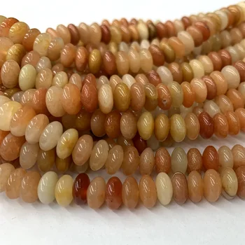 

15" Discount Wholesale Natural Old Yellow Jade Rondelle Loose Stone Beads Fit Jewelry DIY Necklaces or Bracelets 06283