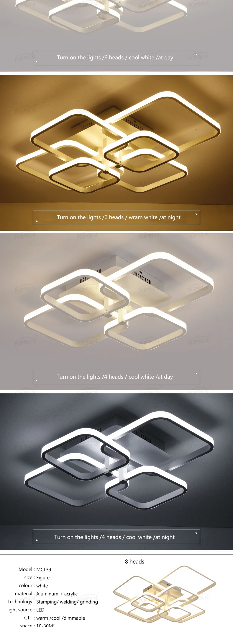 Modern Ceiling Lights Lustres Led living Lighting Fixtures Living Dining Room Bedroom ceiling lamp