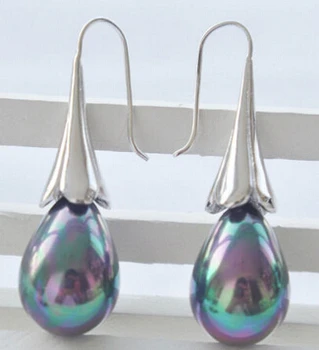 

shitou 00732 peacock black shell pearl Morning glory hook earring discount 40%