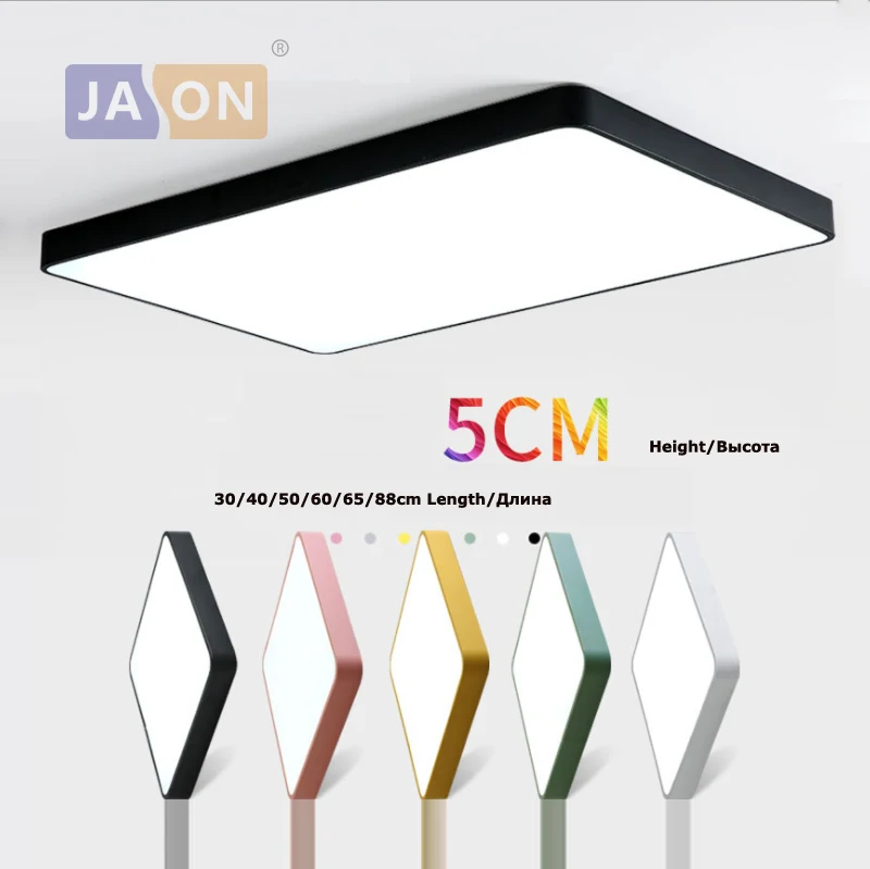 LED Modern Iron Acryl Square Black White 5cm Thin LED Lamp.LED Light.Ceiling Lights.LED Ceiling Light. Ceiling Lamp For Foyer
