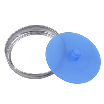 

1pc 5 Colors Mason Jar Lid Leak Proof Silicone Steel Ring Sealed Lid Glass Bottle Cap Cover Purple White Blue Green Red