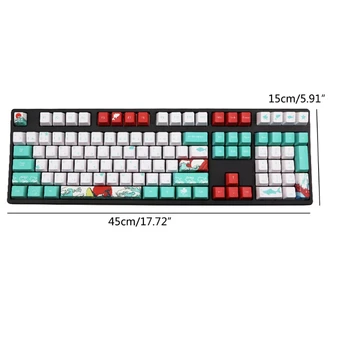 

110 Keys Japanese Dye Sublimation OEM PBT Keycaps Full Set Mechanical Keyboard Keycaps Ukiyo-e Sea Waves Keycaps