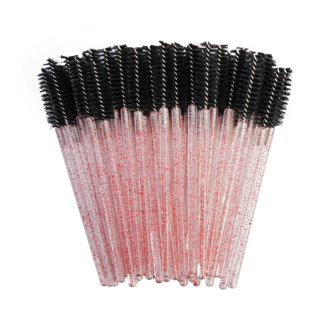 Disposable Crystal Eyelash Brush Comb Eyelashes Extension Brush For Eyelash Extension Mascara Wands Makeup Tools
