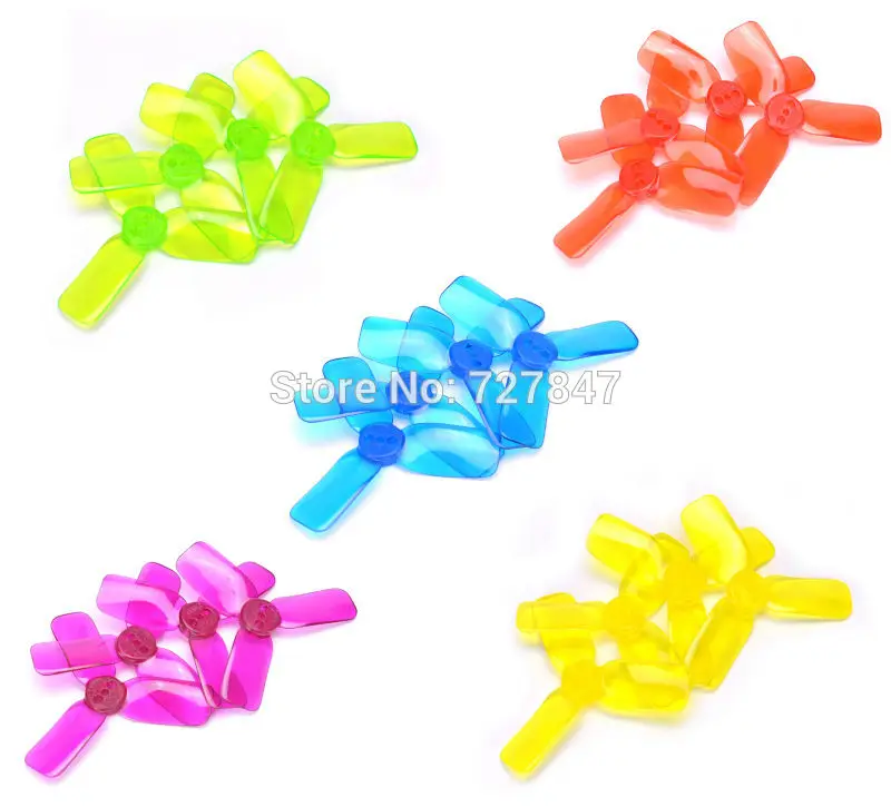 

8pairs 2030 3 blades 2inch 2x3x3 2" Clear Propeller CW / CCW for 1104 4100KV motor MM80 80mm FPV Indoor mini Racing Quadcopter