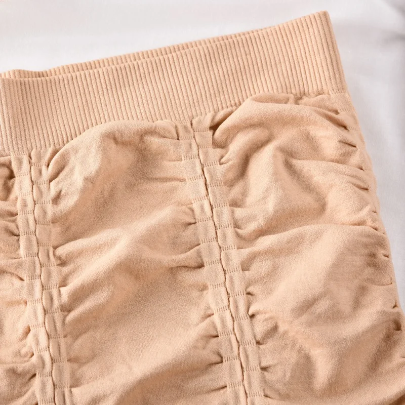 Комплект штанов красота сзади бедра колготки Формирующие брюки гофрированные персиковые бедра плиссированные безопасные штаны стрейч удобные анти-освещение