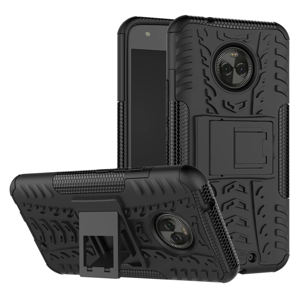 

Rugged Cover Case For Motorola Moto E5 G7 G6 Plus Z3 Z4 Play One Power Hard Holder Protective Shockproof Armor Back Phone Case