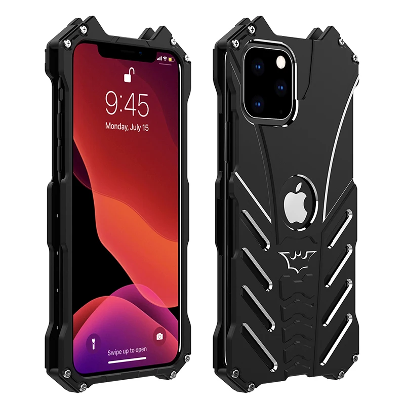 Bat Case For iPhone 6 6s 7 8 Plus 11 Pro Max Metal Aluminum Bumper Frame Back Cover X XR XS 5s SE 5C Phone Cases | Мобильные
