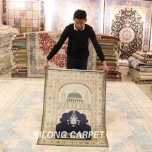 Yilong 2,8 'x4' персидские небольшие ковры из шелка традиционный ручной работы Восточный Молитвенный ковер гобелен(LH66B2.8x4