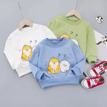 

2020 Spring Children Clothing Printed Cartoon Animal Clothes 0-4y T-SHIRT Baby Boys Dinosaur Sweatshirt Long Sleeved Clothes Top