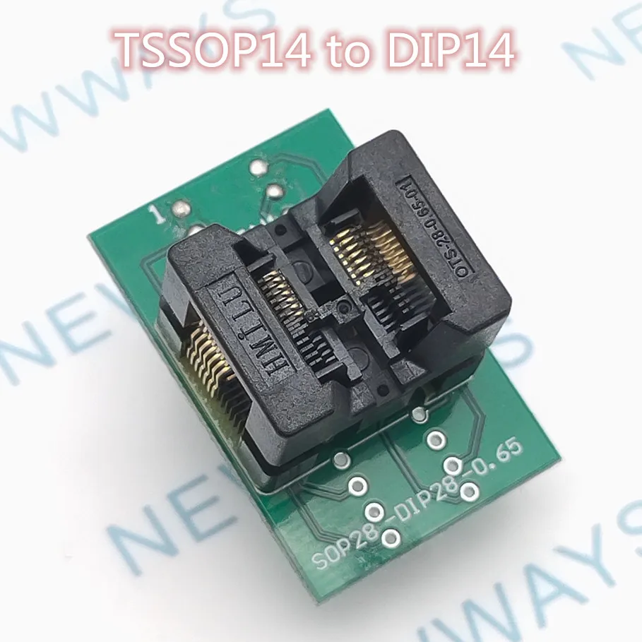 IC тестовая розетка Tssop14 к DIP14 адаптер ots-14-0,65-01 IC тестовый блок программист адаптер