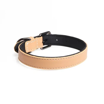 

Durable Adjustable Pet Collar with Metal Buckle Soft Leather Collar for Dog S7