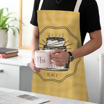 

Cotton Nordic Style Apron 1pcs Kitchen Aprons For Women Cotton Linen Bibs easy to clean home tools 66x47cm 47x38cm