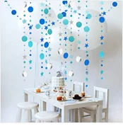 4 м цветной круглый лак с зеркальным эффектом баннеры для свадьбы, дня рождения, вечеринки, Декор DIY, домашняя настенная бумага, гирлянда, Висячие орнаменты