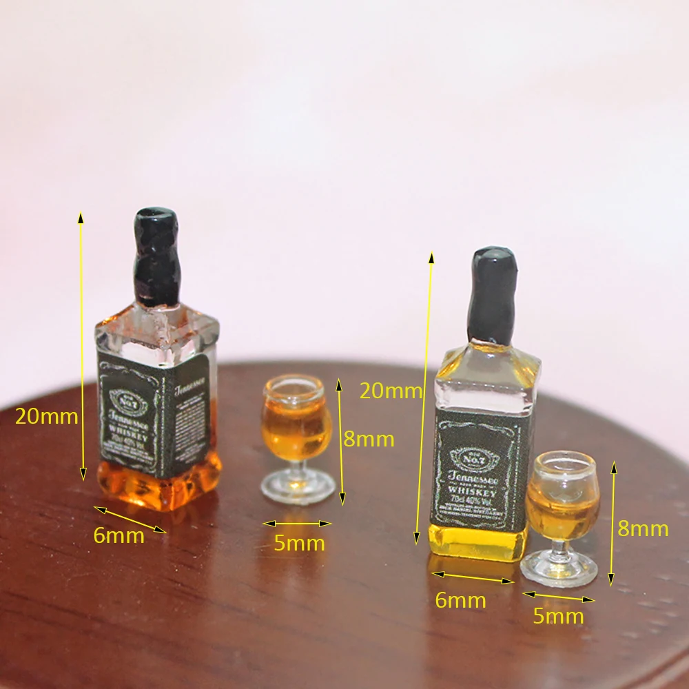 RC Car Accessories Decoration Mini Resin Whisky Bottle Model for 1/10 Rock Crawler Axial SCX10 TAMIYA C01 RC4WD D90 TF2 TRX4