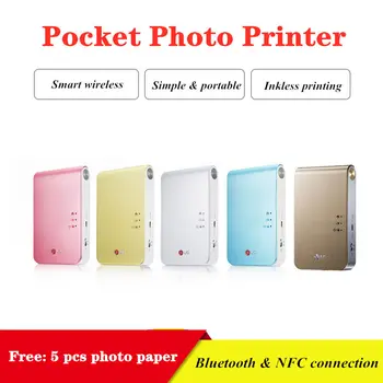 

Color Photo Printer 313dpi Portable Photo Pocket With DIY Share Picture Printer Pocket Printer