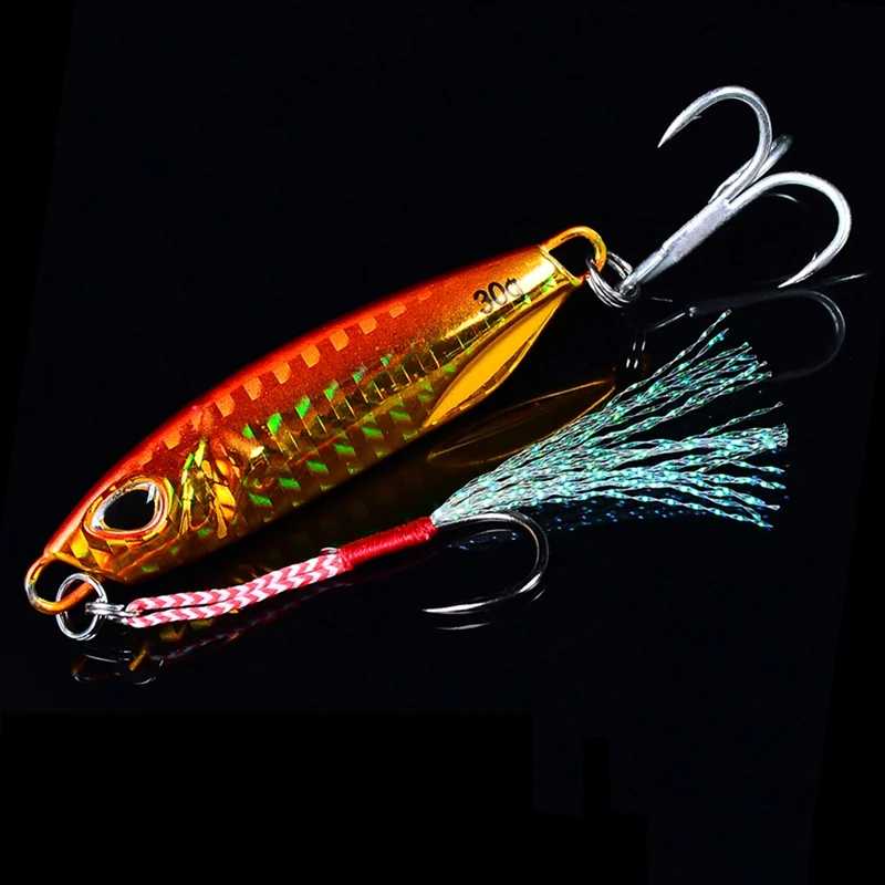 Mini 3D Artificial Bait Fishing Lure Swimbait With 2 Fishhooks Reusable Metal Sinking Casting Lure Jigging Fishing Accessories - Color: 15g