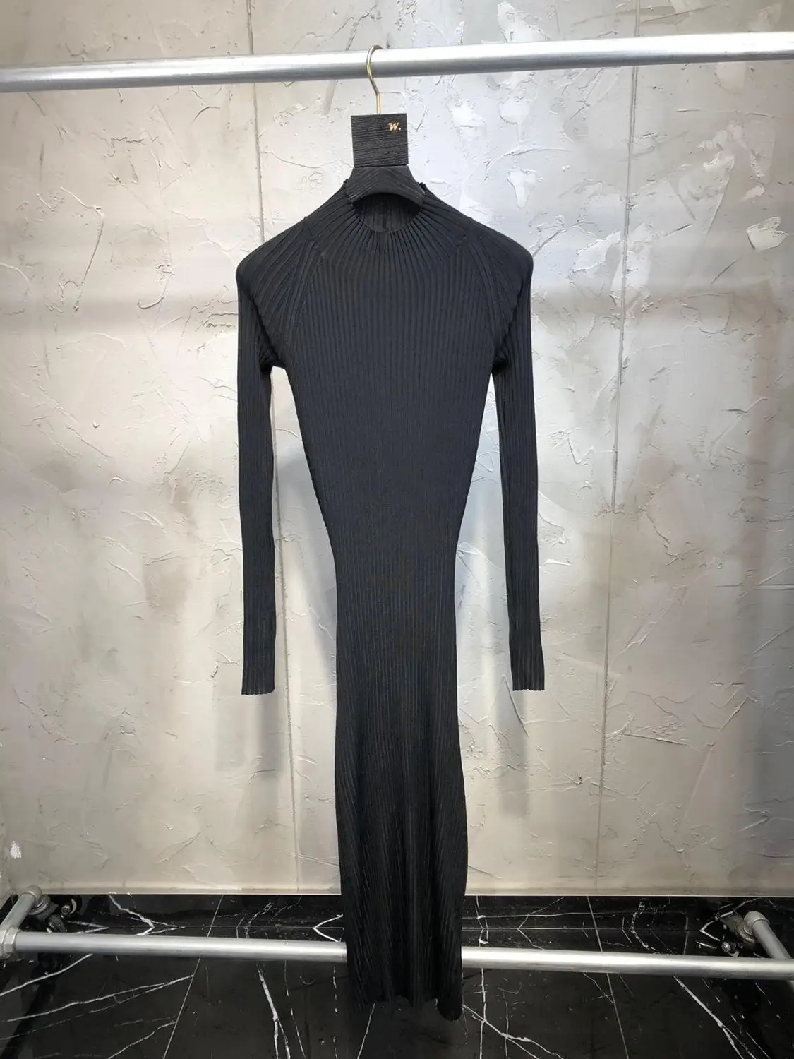 2019FW новое женское сексуальное платье женское с открытой спиной с длинным рукавом трикотажное платье 2 цвета ddxgz2