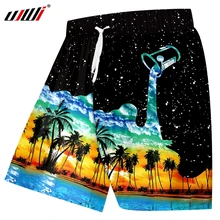 UJWI кокосовое дерево крутые пляжные шорты принт звезда молоко чашка пара 3D доска Bebermuda шорты для женщин/мужчин эластичные боксеры и брюки