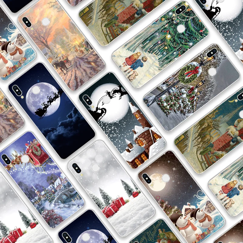 

Cartoon Christmas Santa Claus Elk Case For Huawei Y9 Prime 2019 Y9 Y5 Y7 Y6 Pro 2019 2018 2017 Nova 5 5i Pro 4 4e 3 3e 3i Cover
