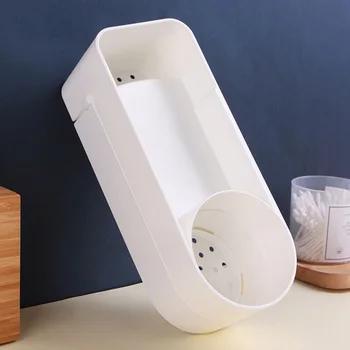 

With Drain Holes Kitchen Bathroom Smooth Storage Shelf Angle Adjustable Shampoo Self Adhesive Household Easy Install Toothpaste