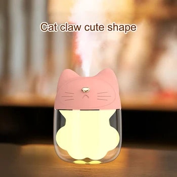 

DEKAXI 150ml Mini Cat Claw Air Humidifier USB Personal Small Humidifier Water Tank and 7-Color Night Light Cool Mist Humidifier