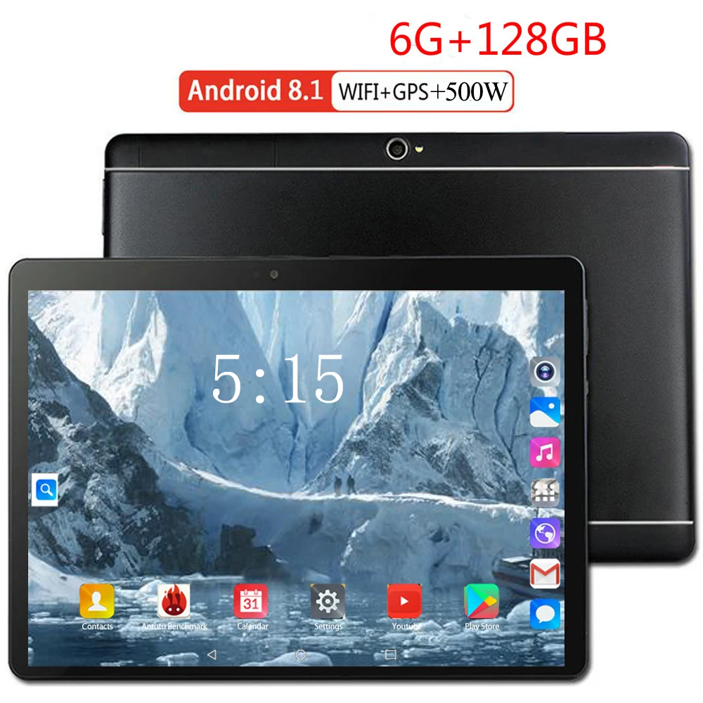 Оригинальный 4G LET планшет 10 1 дюймов Планшеты Android 8 0 Восьмиядерный ОЗУ 6 Гб ПЗУ 128
