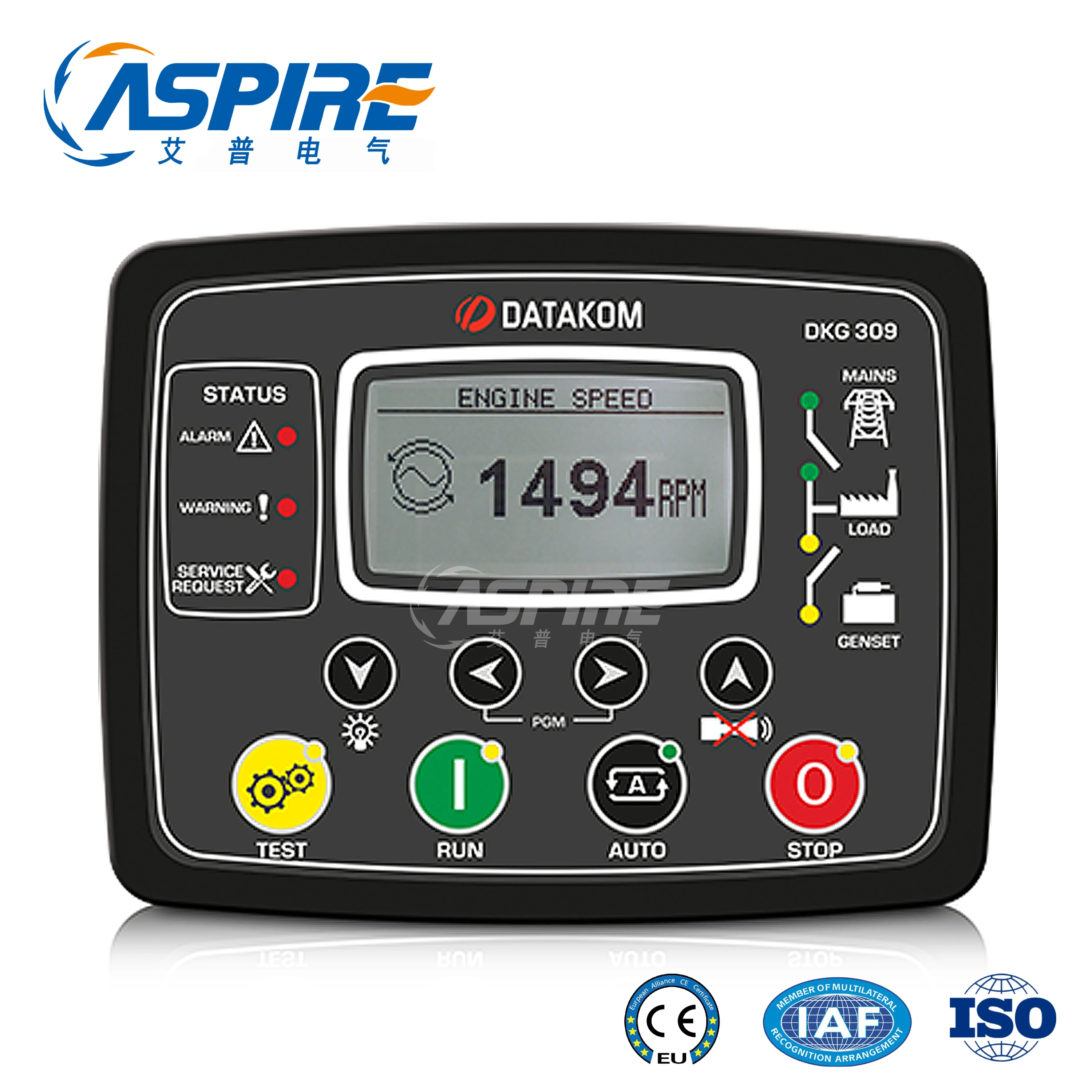 

DKG309 controller DATAKOM diesel generator set can only LCD display