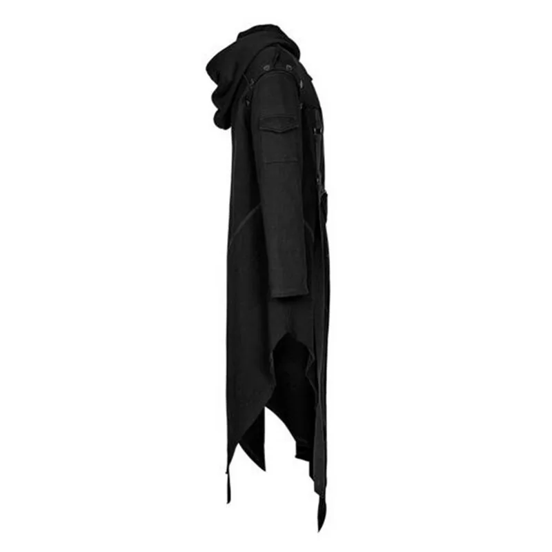 Blog DIHOPE 2020 Men Gothic Style Hip Hop Trench Coat Hooded Cloak Men's Irregular Design Long Cardigan Street Punk Vintage Jackets
