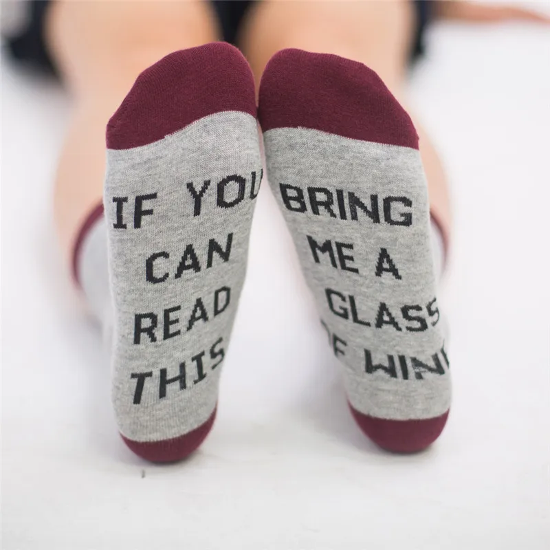 Sitaicery забавные носки для мужчин и женщин, носки с принтом слов, если вы можете прочесть эти короткие носки на осень и зиму, подарки на год