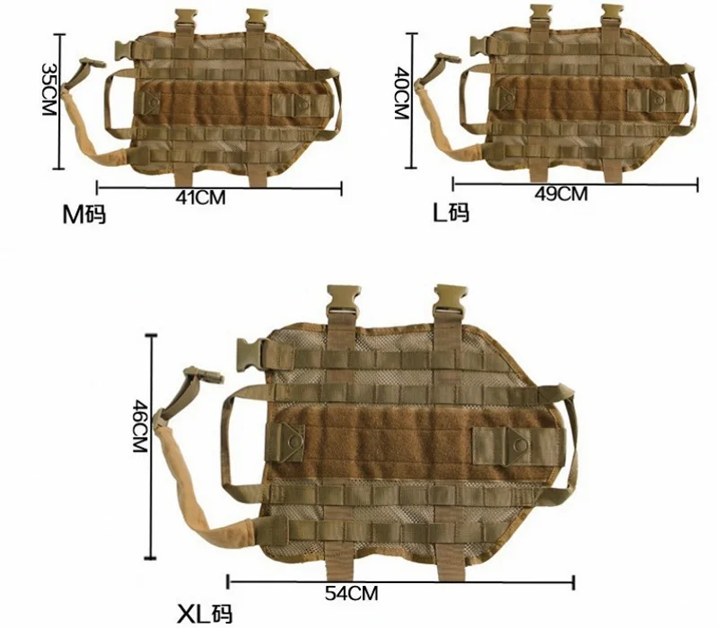 1000D нейлон Molle тактический жилет для собачьей упряжки K9 сервис Одежда для собак военная армия Открытый Охота собаки тренировочные жилеты