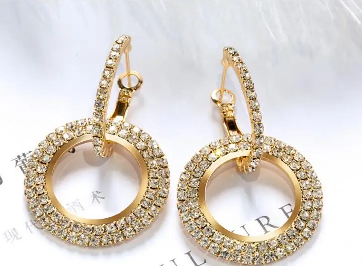 

YBB15 925 Silver Zircon Earrings Simple Zircon Lady's Earrings Wedding Gift