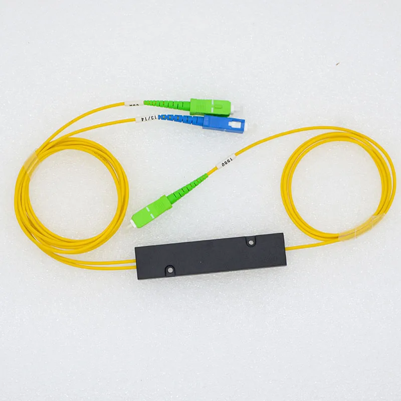 New Optical Fiber Multiplexer Demultiplexer FWDM 1:2 SC SC APC 1310/1490/1550nm Optical Fiber Connector Special Free Shipping
