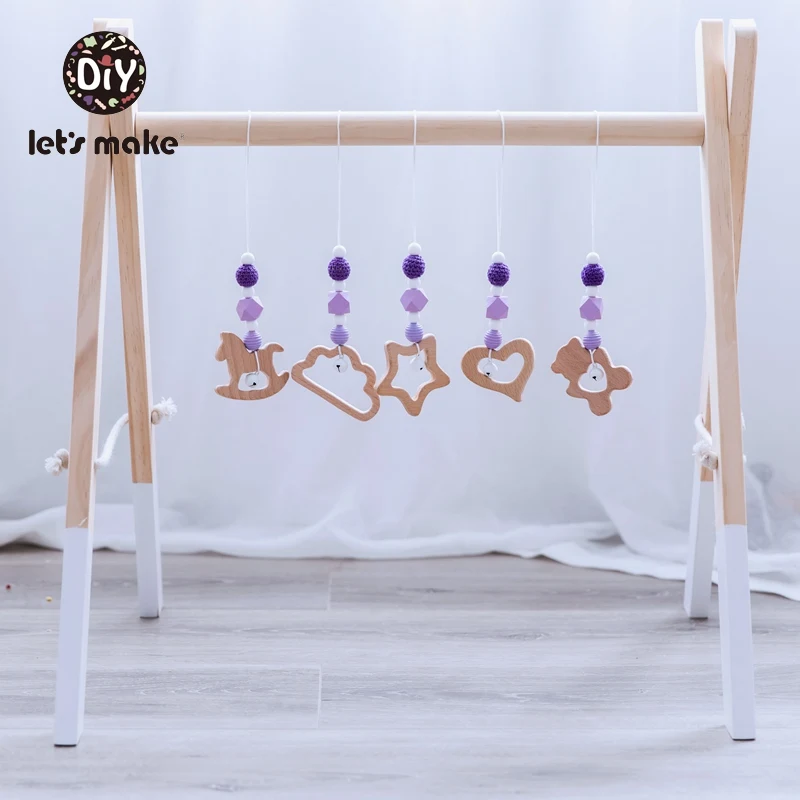 

Let's Make Baby Toys Rattles For Newborns Rattles On The Stroller Music Animal Wooden Educational Toys Mobile On The Bed Bell